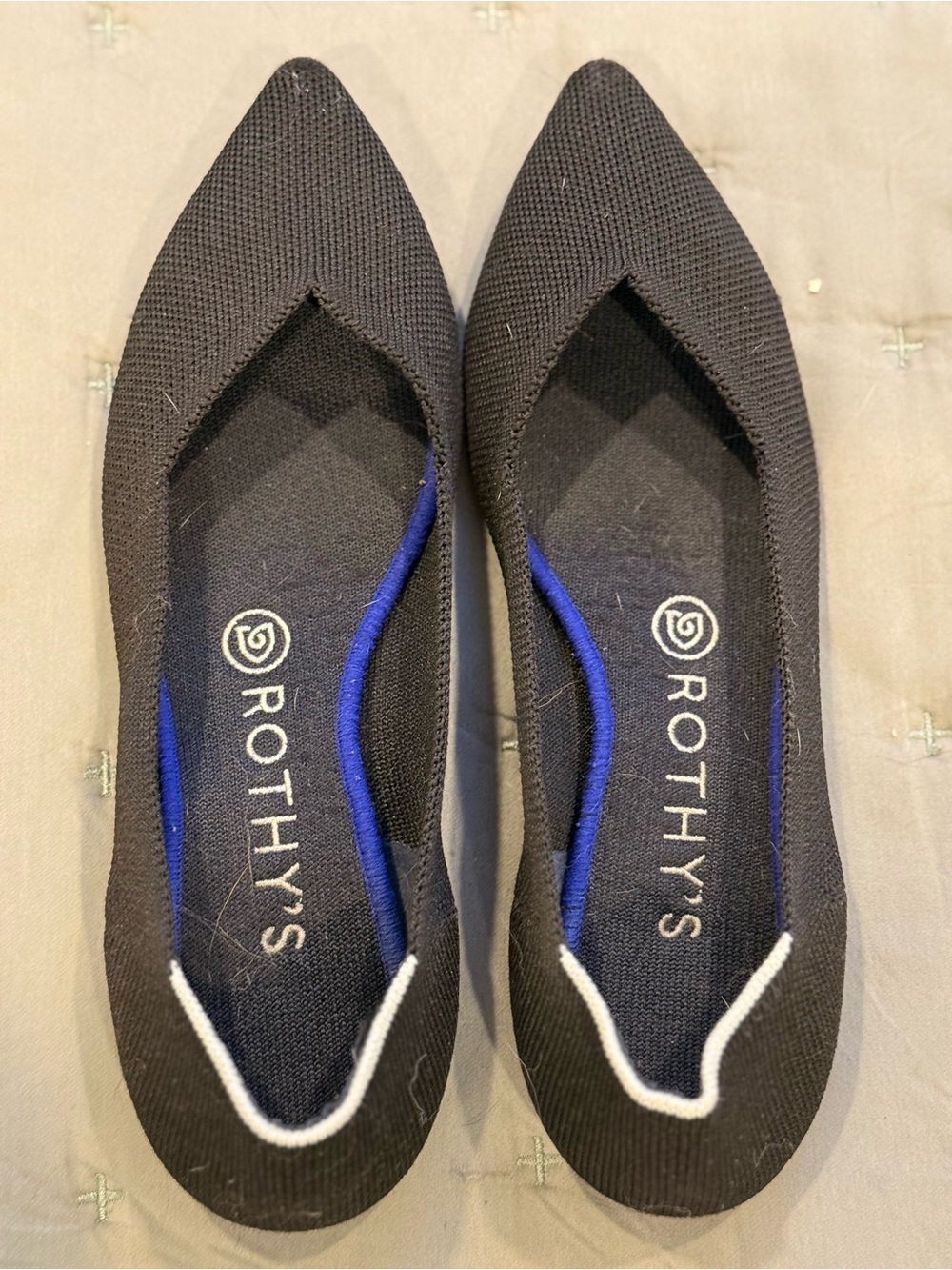Rothy's Black Pointed Knit Flats